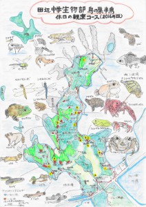 田辺中学生物部　鳥の巣半島　休日の観察コース（2016年版）（和歌山県立田辺中学校生物部）